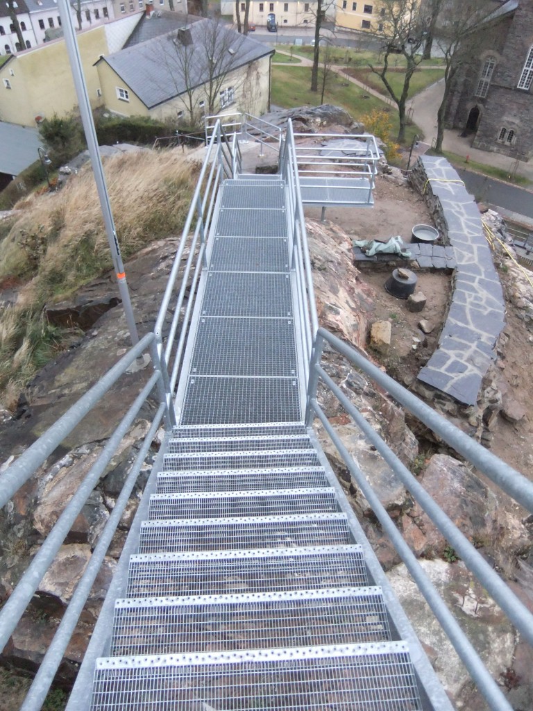 Geländer Metallbau Schmöller Schoneck Söll Steg Treppe Felsen Berg Vogtland